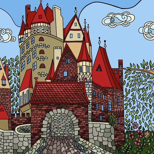 Stained Glass Window Film Frosted Glass Sticker Forest Customized Princess Prince Fairytale Castle For Kids Room Door Home Decor