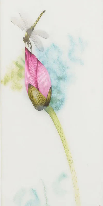 Stained Glass Door Stickers, Opaque Self-Adhesive, Lotus Poster for Kitchen, Bedroom, Bathroom, Customized Size