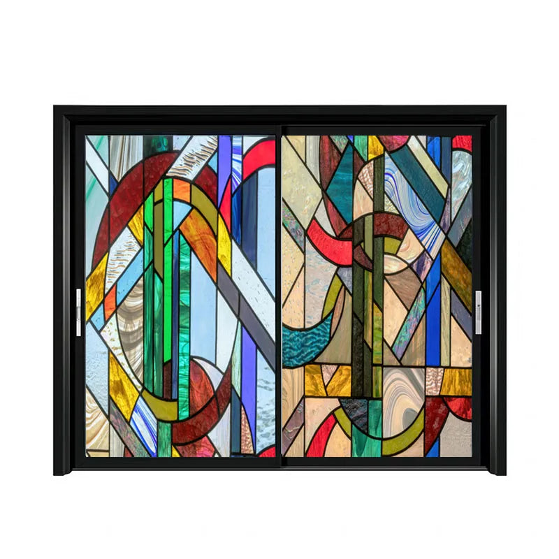 Window Films Stained Glass Films Static Cling Frosted Opaque Church Home Decor Door Sticker Window Treatment Privacy Custom Size