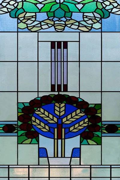 Custom Size Stained Glass Window Film Frosted Privacy Static Cling Retro Prairie Style Stickers Shower Bathroom Office Home Deco