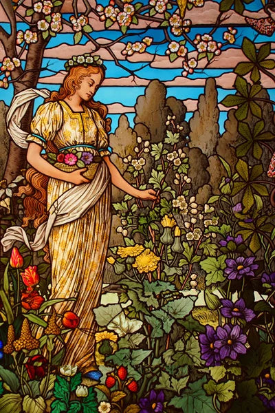 Custom Size Stained Glass Window Film, Church Sticker, Girl Angel Painting, Kitchen, Bathroom, Bedroom, Door, Home Decor