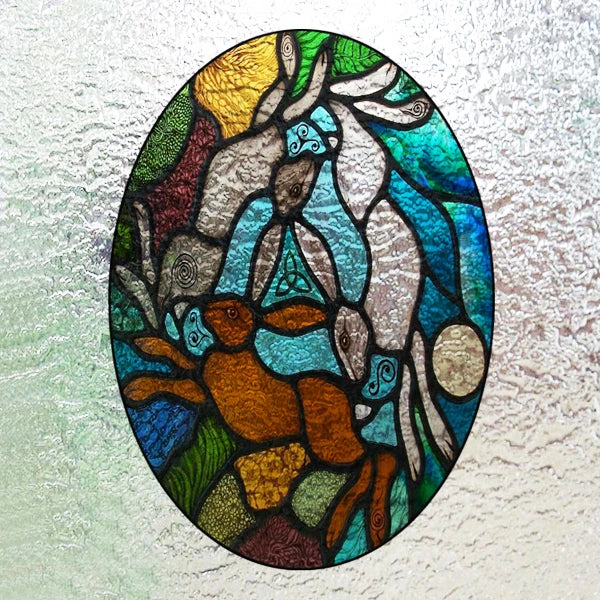 Custom 3D Frosted Stained Glass Window Film, Static Cling,Retro Church Jesus Birds Cat Home Decor Stickers Rose Window Treatment