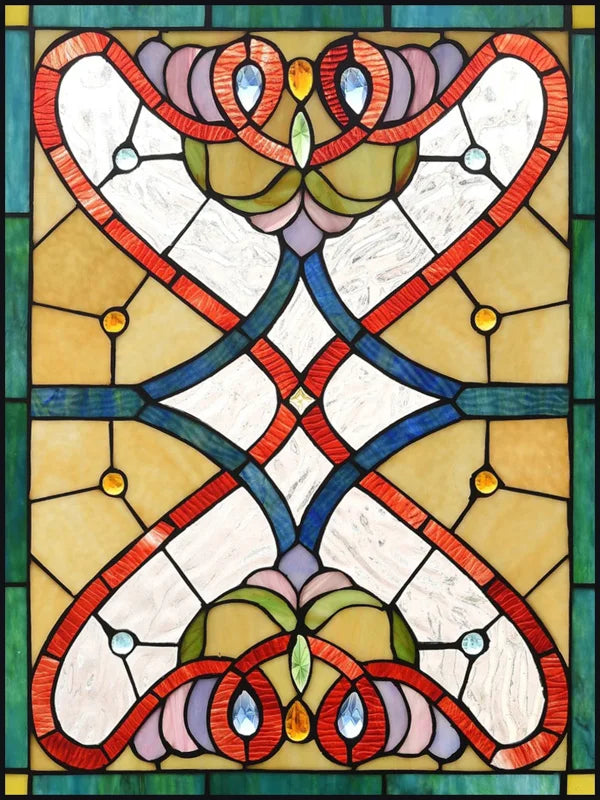 Window Film Frosted Stained Glass Films Customized Victorian-style Static Cling Sticker Kitchen Bathroom Substitute for Curtains