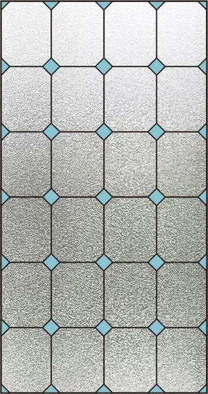 Custom Size Stained Glass Window Film Frosted No Glue Static Cling Privacy Sticker For Home Decoration For Kitchen Door Bathroom