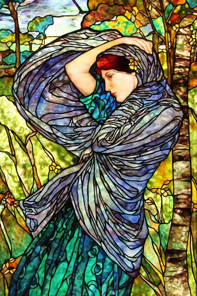 Custom Size Stained Glass Window Film, Church Sticker, Girl Angel Painting, Kitchen, Bathroom, Bedroom, Door, Home Decor