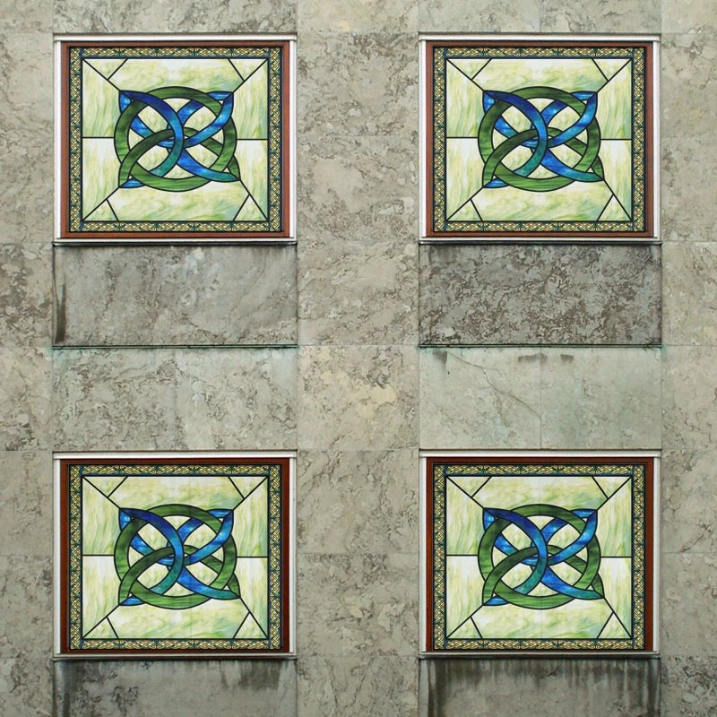 Stained Glass Window Film, Frosted Privacy, Static Cling, Retro Sticker for Bathroom, Cabinet, Door, Home Decor, Skylight Covers