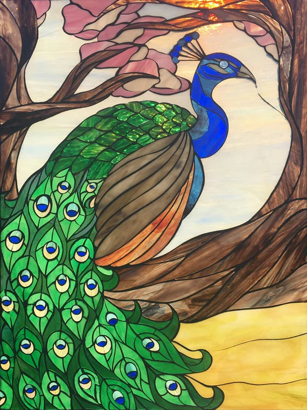 Frosted Stained Glass Films,Customized, Multicolored Static Cling,Privacy Protection, Reusable, Removable, Home-Decor