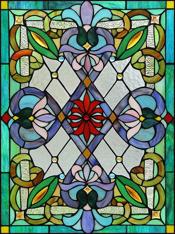 Window Film Frosted Stained Glass Films Customized Victorian-style Static Cling Sticker Kitchen Bathroom Substitute for Curtains