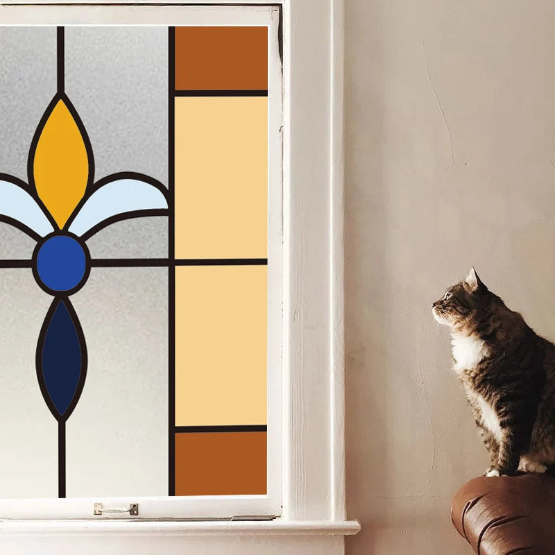 Custom size Window Film Stained Glass Films Frosted Privacy Film Static Cling Removable Sticker Bedroom Kitchen Bathroom Decor