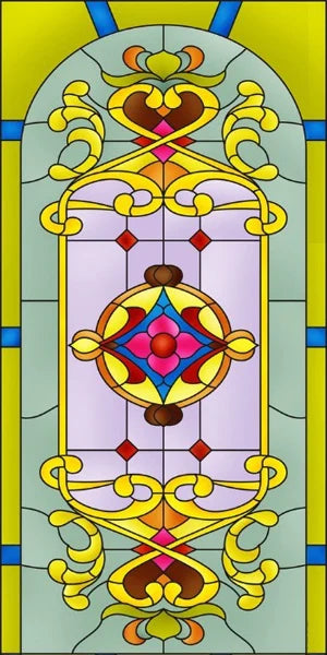 Customized Size Stained Glass Film Window Films Static Cling Frosted Church Sticker Bathroom Kitchen Cupboard Door Home Decor