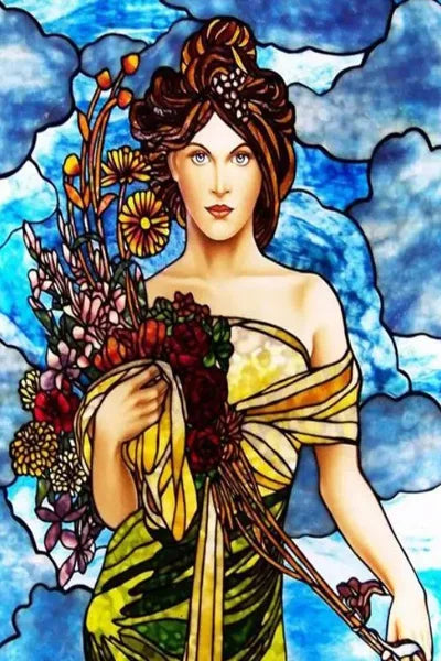 Custom Size Stained Glass Window Film, Church Sticker, Girl Painting, Kitchen, Bathroom, Bedroom, Sliding Door, Home Decor