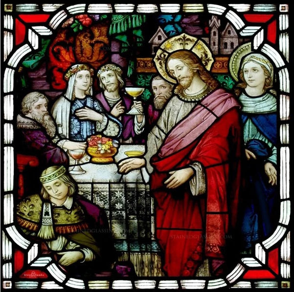 Custom Stained Glass Window Film,PVC Self-Adhesive Window Films,Retro Church Jesus, Home Decor Foil Stickers, Window Treatment