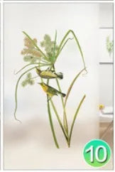 Custom Glass Films Window Film Electrostatic Frosted Flower Bird Glass Stickers For Kitchen Bathroom Bedroom Office Home Decor