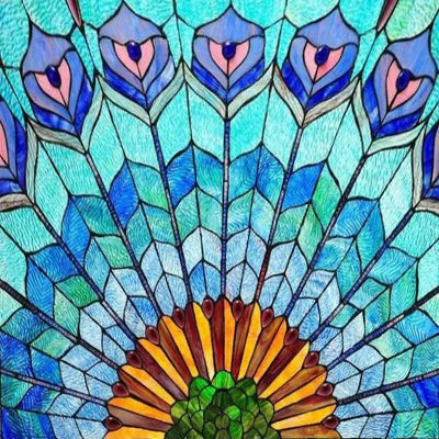 Window Film Frosted Stained Glass Films,Customized Static Cling Stickers,Shower Bathroom Kithchen Skylight Decor Scenic Tree