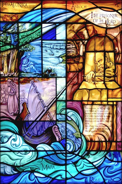 Custom Size Stained Glass Window Film Decorative Frosted Privacy Sticker Non Adhesive Static Cling Removable Retro Village Life