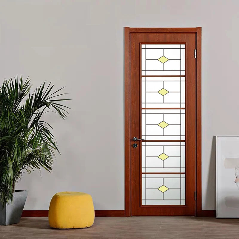 Custom size Window Film Stained Glass Films Frosted Privacy Film Static Cling Removable Sticker Japanese Type Retro Pattern