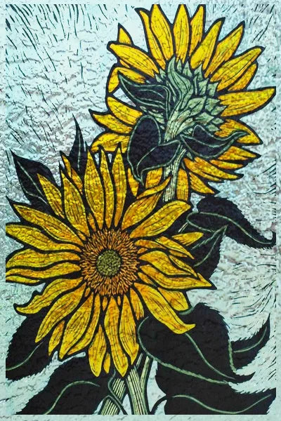 Stained Glass Window Film 3D Frosted Privacy Static Cling Door Stickers Plant Florl Custom Size  For Bathroom Office Home Decor