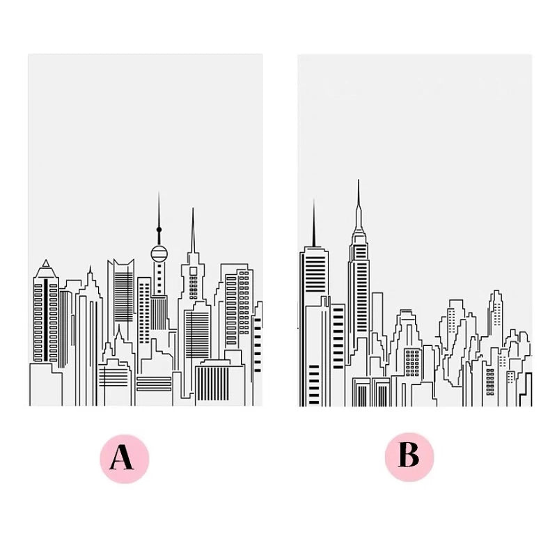 Custom Glass Window Film Frosted Static Cling Sticker Home Foil Stickers For Bathroom Kitchen Glass Moving Door City Build