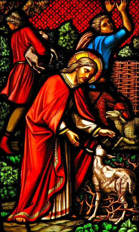 Frosted Stained Glass Window Film, Customized Jesus Virgin Mary Church Picture,Static Cling Door Stickers for Home Office