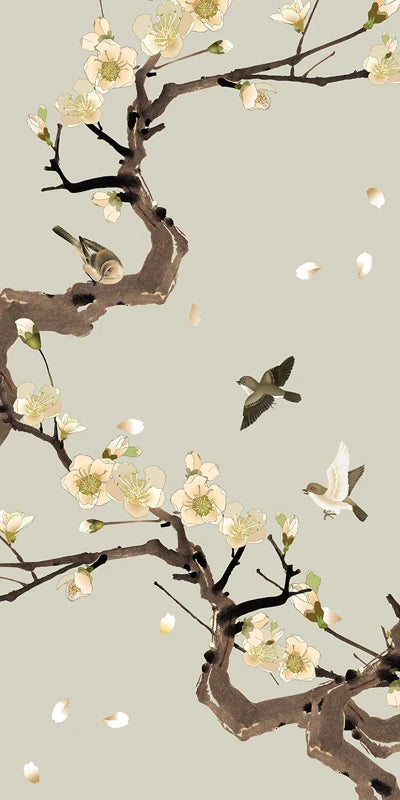 Custom size Window Film Stained Glass Films for Door Wardrobe Windows Office Home Decor Opaque Frosted Static Cling Floral Birds