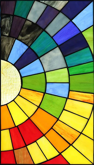 Custom Size Window Film, Stained Glass Stickers, Static Cling, 3D Print Rainbow Mosaic for Window Door, Home Decor
