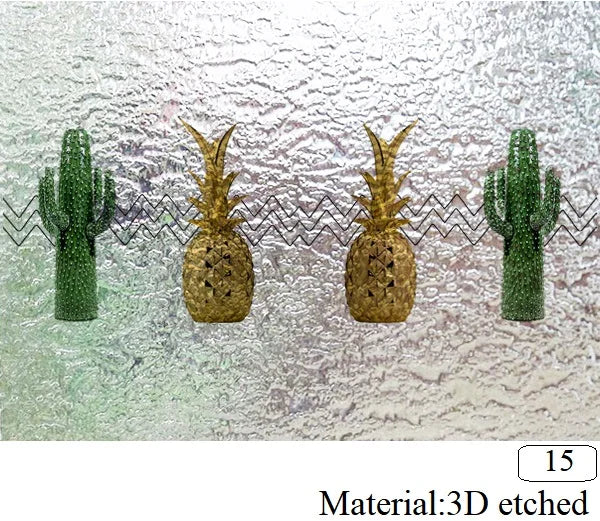 Customized size Windows Glass Films Stained Glass Door Stickers Frosted/3D Etched Flower Birds for Kitchen Office Bathroom