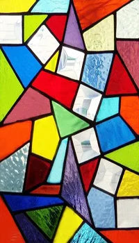 Custom Size Window Film, Stained Glass Stickers, Static Cling, 3D Print Rainbow Mosaic for Window Door, Home Decor