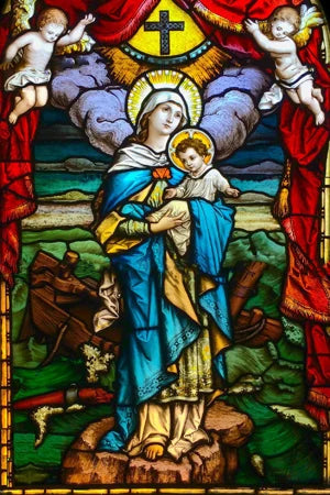 Custom size Window Film Stained Glass Films Jesus Christ Virgin Mary Window Sticker Paper Door Stickers European Church Style