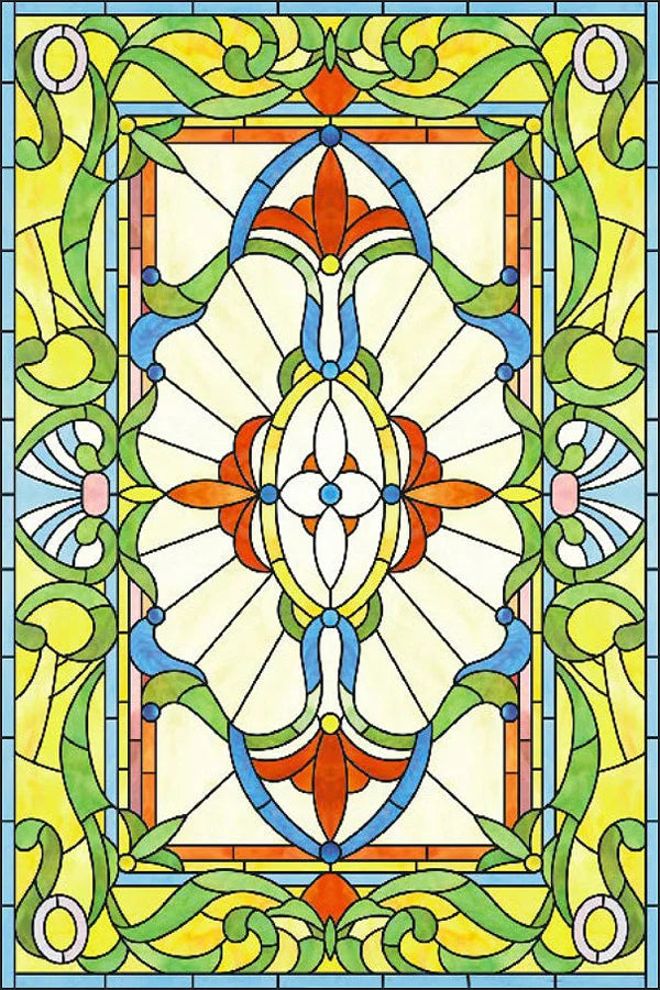 Customized Stained Glass Film Window Films,Static Cling Frosted Church Crosses,Bathroom Kitchen Cupboard Door Sticker Home Decor