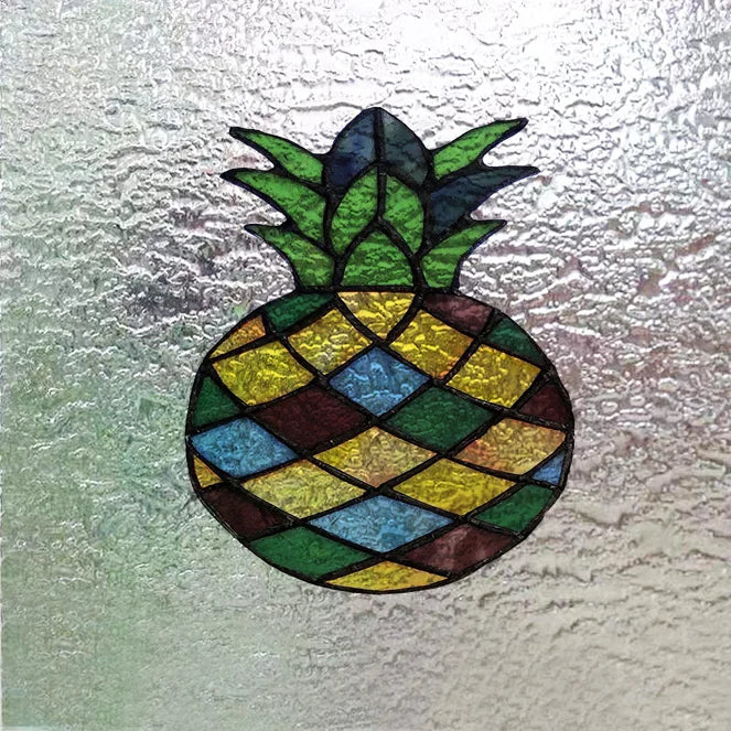 Customized Tiffany Style 3D Stained Glass Window Film,Static Cling Door Sticker,Privacy Frosted Window Decal for Glass Home