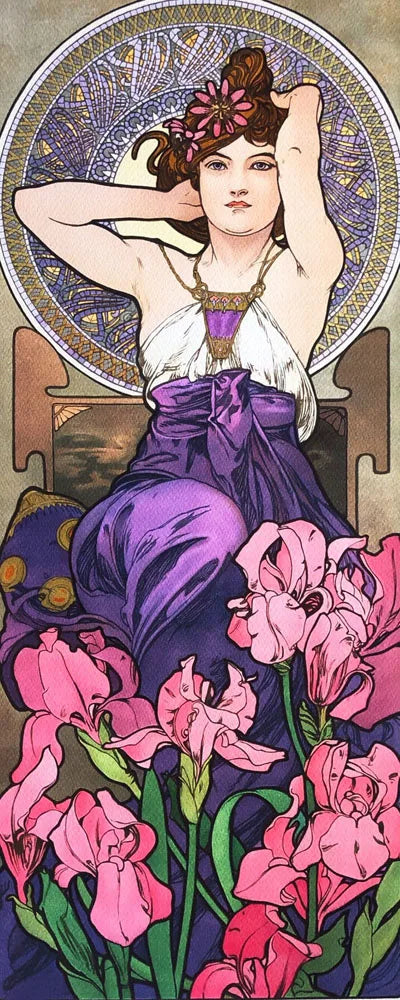 Custom Size Stained Glass Window Film Mucha Stickers Static Cling For Kitchen Bathroom Bedroom Glass Sliding Door Home Decor