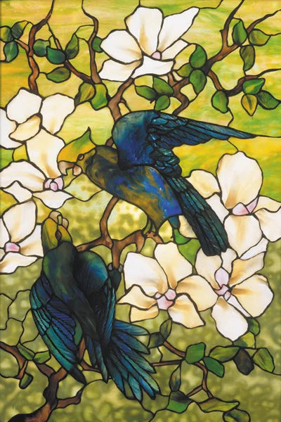 Customized Stained Glass Film Window Films Static Cling Frosted Sticker Tiffany-Style Poster Home Decor Church Peacock Birds