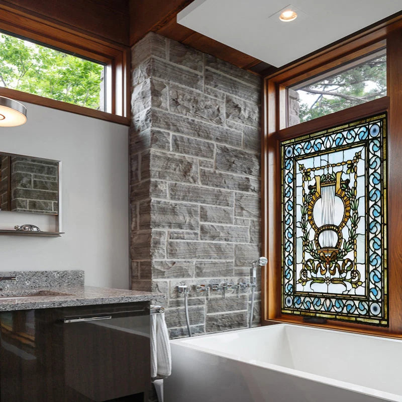 Window Film Frosted Stained Glass Films,Customized Static Cling Sticker,Privacy Protection Reusable Home-Decor Suncatcher