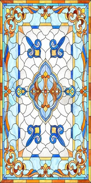 Customized Size Stained Glass Film Window Films Static Cling Frosted Church Sticker Bathroom Kitchen Cupboard Door Home Decor