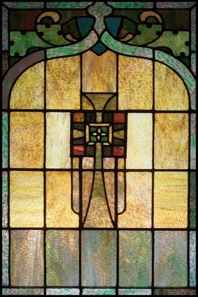 Custom Size Stained Glass Window Film Frosted Privacy Static Cling Retro Prairie Style Stickers Shower Bathroom Office Home Deco