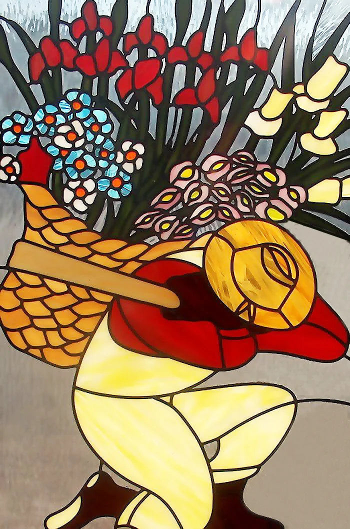 Frosted Stained Glass Window Film, Custom Size, Static Cling, People Girls Angel Sticker, Room, Kitchen, Office, Home Decor