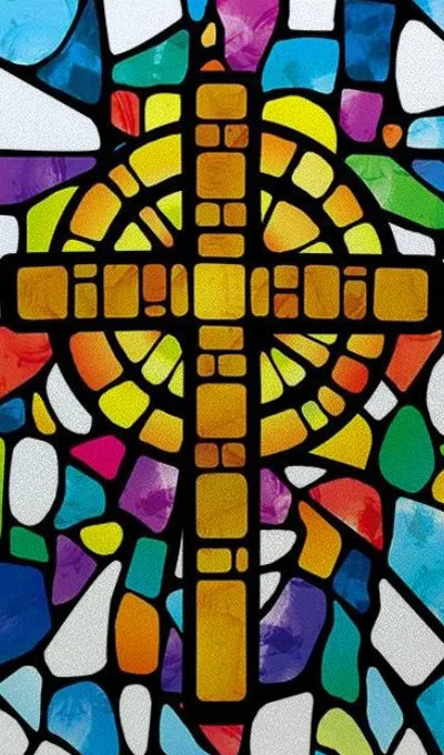 Window Film Frosted Stained Glass Films Customized, Frosted Stained Window Sticker Chuch Style Jesus/Christ Painting