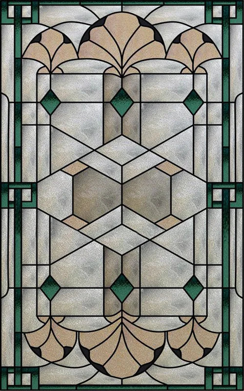 Custom Size Window Film Stained Glass Films Static Cling Frosted Retro Prairie Style Shower Kitchen Balcony Office Home Decor
