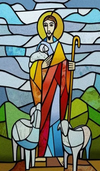 Window Film Frosted Stained Glass Films Customized, Frosted Stained Window Sticker Chuch Style Jesus/Christ Painting