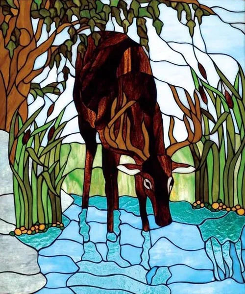 Stained Glass Window Film Frosted Glass Sticker Forest Customized Privacy Static Cling,Print Sticker,Bear,Office Home Decor