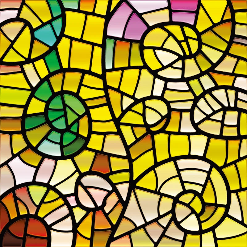 Custom Size Stained Glass Window Film Opaque Frosted Privacy Protection Removable Static Cling Home-Decor Mosaic Window Covering