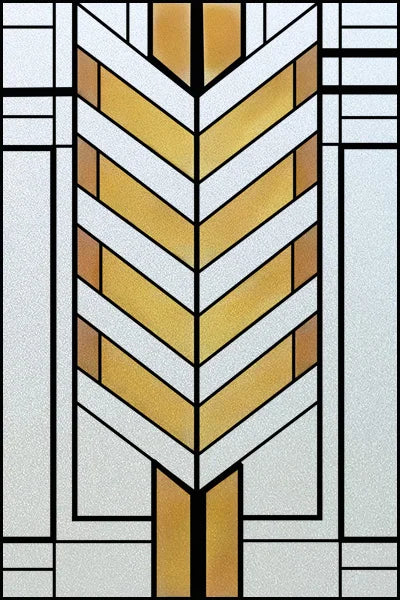 Custom Size Stained Glass Window Film Frosted Privacy Static Cling Retro Prairie Style Stickers Shower Kitchen Office Home Decor