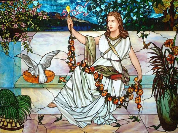 Custom Size Stained Glass Window Film, Frosted Privacy, Static Cling, Church, Mythological People, Transom Window, Home Decor