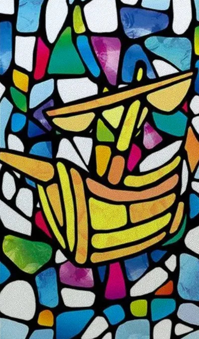 Window Film Frosted Stained Glass Films Customized, Frosted Stained Window Sticker Chuch Style Jesus/Christ Painting