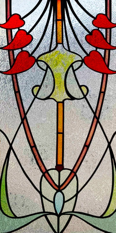 Custom Size Stained Glass Window Film Frosted Privacy Static Cling Retro Prairie Style Stickers Shower Kitchen Home Decor Flower