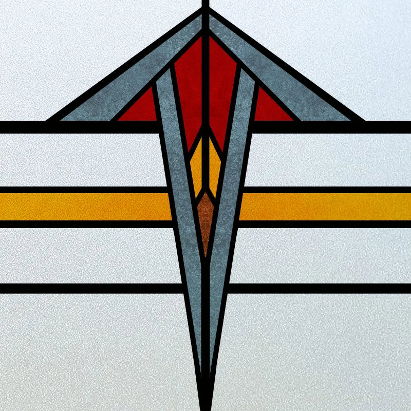 Custom Size Window Film, Stained Glass Sticker, Western Style, Privacy Frosted, Static Cling, Door, Office Home Decal