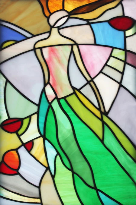 Custom Size Glass Window Film Static Cling Frosted Stained Glass Films For Wardrobe Bathroom Kitchen Door Sticker Castle Woman