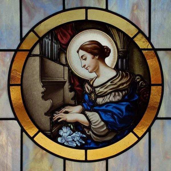 Custom Frosted Stained Glass Window Film,PVC Static Cling Films,Patron Saint of Catholic Church Decor, Foil Stickers