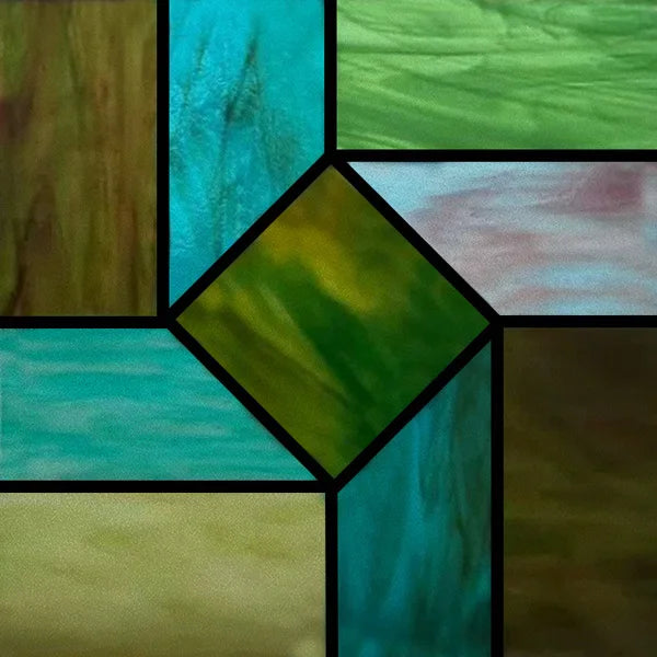 Stained Glass Window Film Frosted Glass Sticker,Custom made to fit any Window Size or Shape, ,Church Static Cling,Home Decor