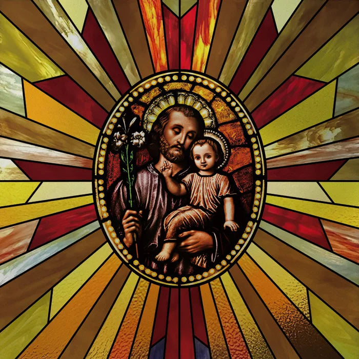 Custom Frosted Stained Glass Window Film,Static Cling Reusable,Jesus Christ Angels Virgin Mary Picture Decor Window Treatment